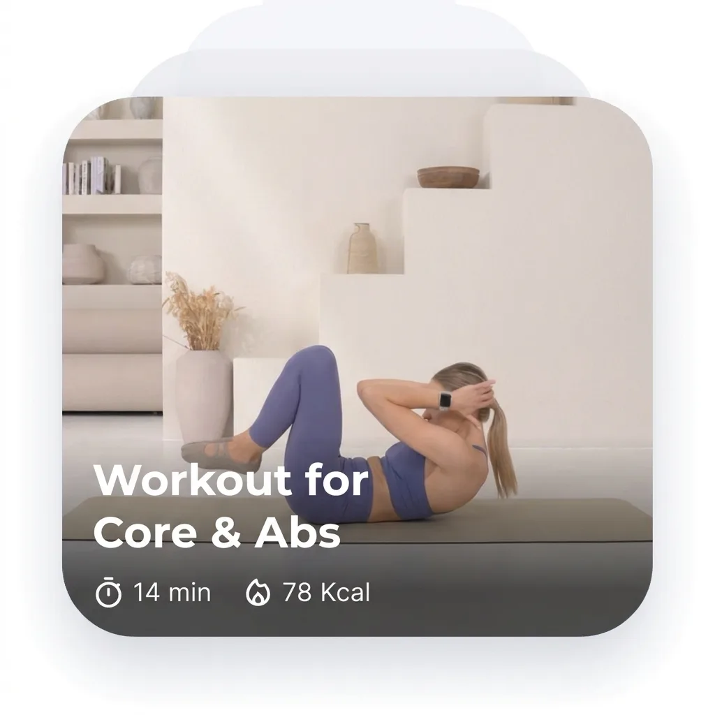 A core and abs workout in the Shedetics app